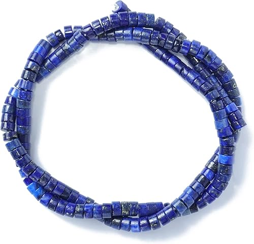 Vista 18 de Cuentas Heishi de 1 hebra de piedras preciosas naturales – 0.157 x 0.079 pulgadas sueltas planas, redondas, sin teñir, piedras espaciadoras