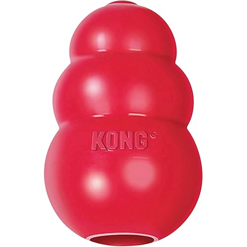 KONG Classic Stuffable Dog Toy - Fetch & Chew Toy for Dogs - Treat-Filling Capabilities & Erratic Bounce for Extended Play Time - Durable Natural Rubber Material - for Large Dogs