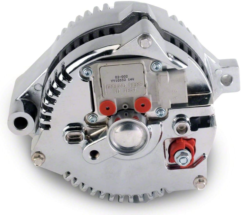 Alternator; 130 Amp; Chrome (94-95 Mustang GT; 94-00 Mustang V6)