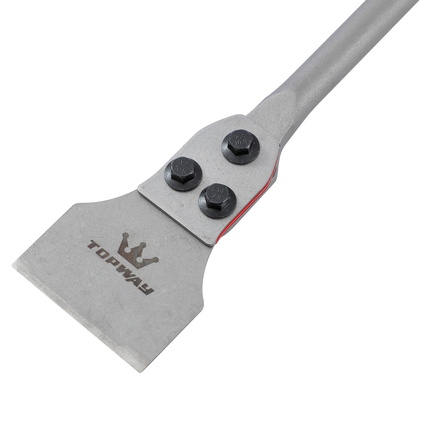 TOPWAY Dłuto SDS Plus 3 cale 300 mm x 75 mm dłuto szpatułkowe do usuwania płytek, kleju podłogowego, dywanów, linoleum, sklejki, cienkościennych powierzchni i ścian 121114