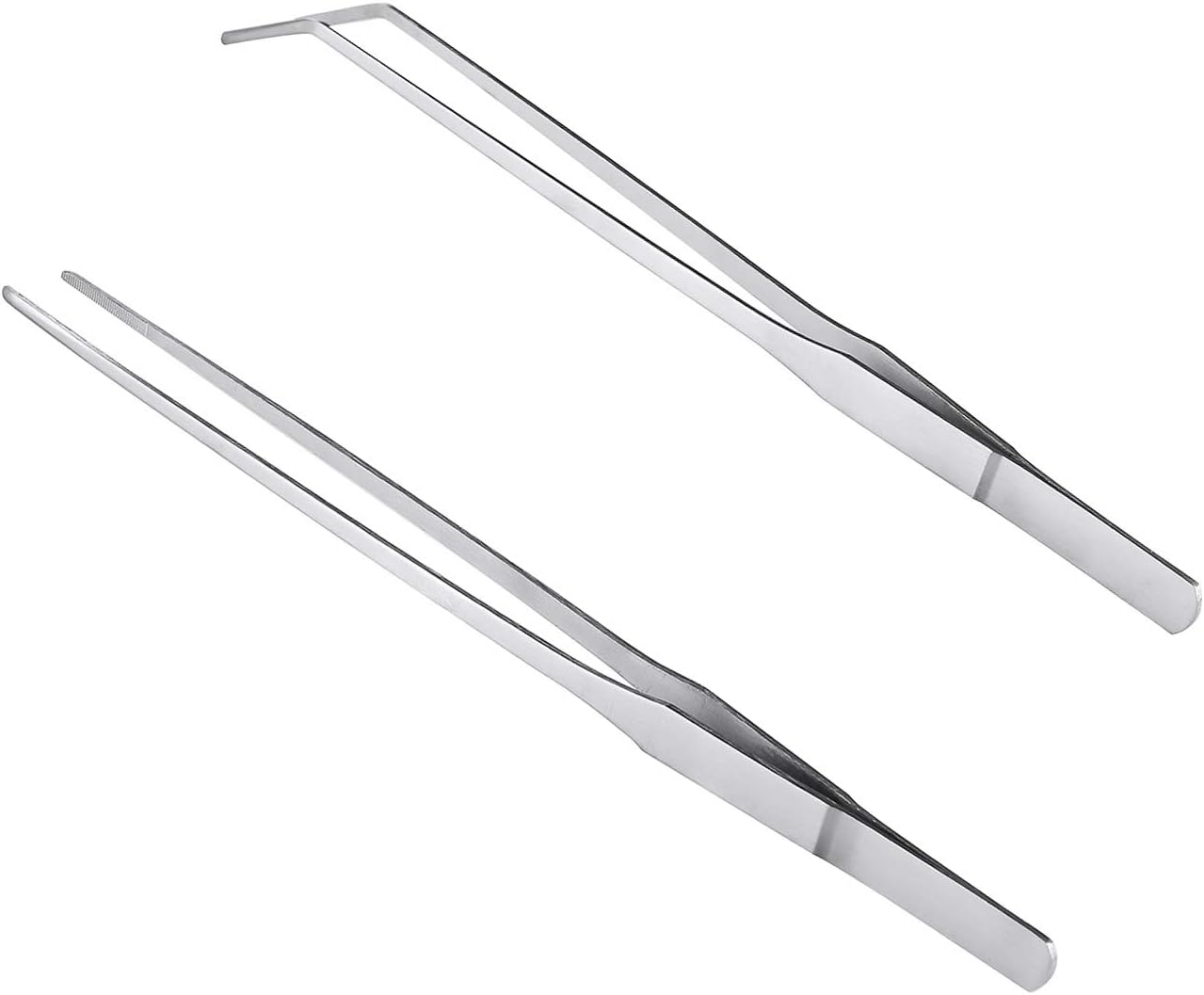 Daimay(27CM) - BoomYou Aquarium Tweezers Stainless Steel Feeding Straight Tweezer Aqua Scaping Curved Tweezer for Fish Tank Aquatic Plants