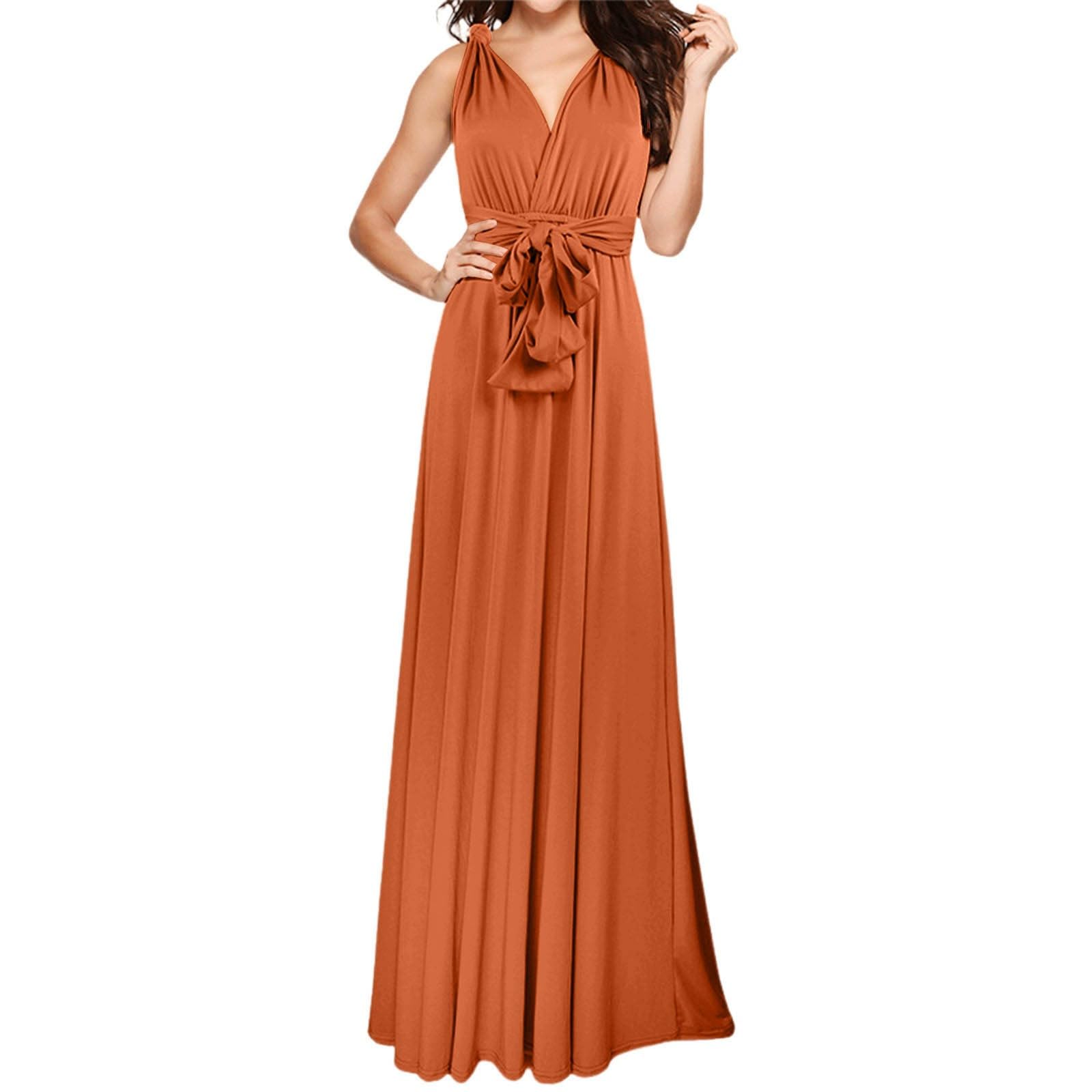 Robe portefeuille convertible longue pour soirée et style décontracté