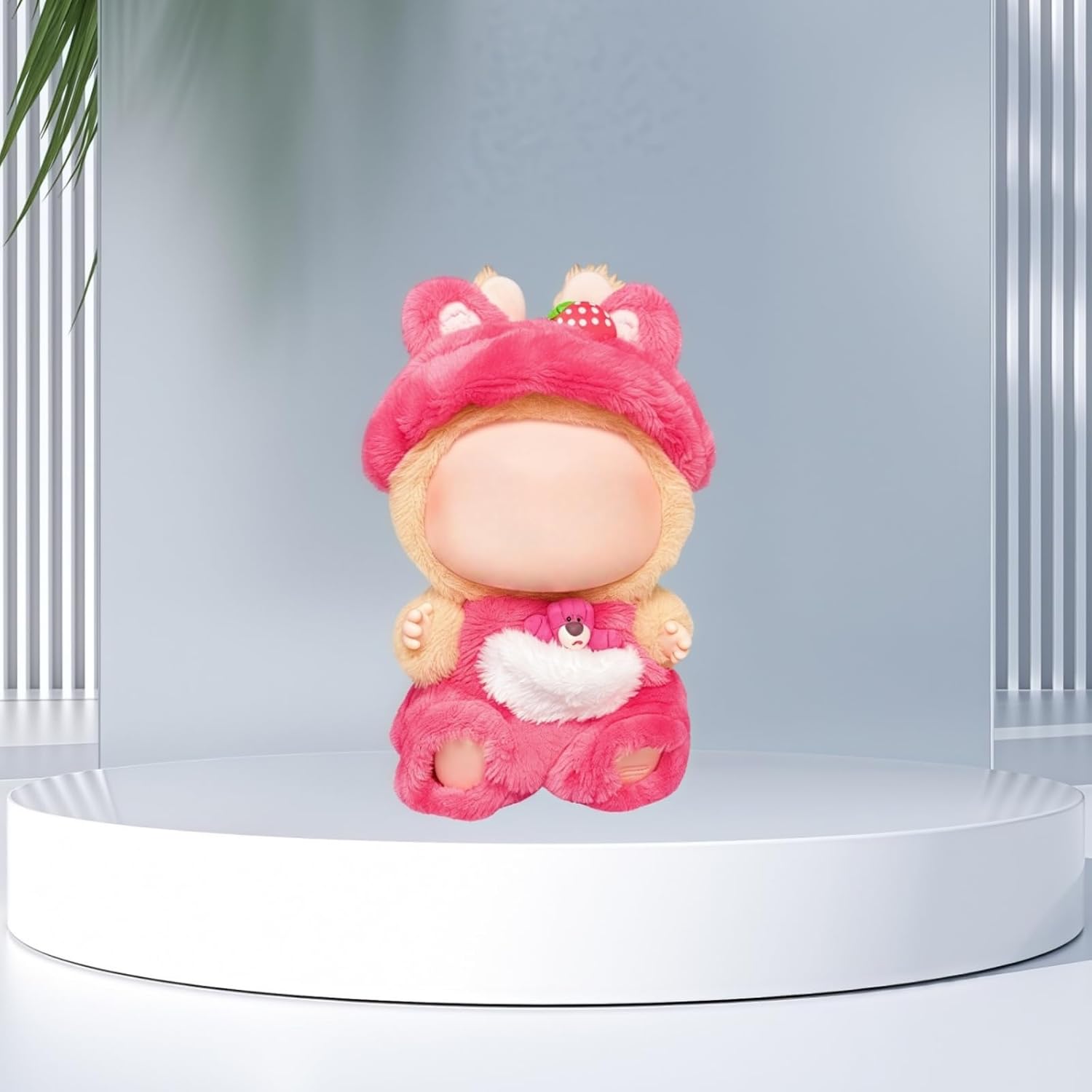 17cm Doll Clothes Set, Overalls Set for 6.7inch Doll Suit, Faking Animal Style Outfit Jumpsuit, Cute Fashion Dress Up Clothes Accessories for 1st/2nd/3rd Gen Dolls (Bear image 3