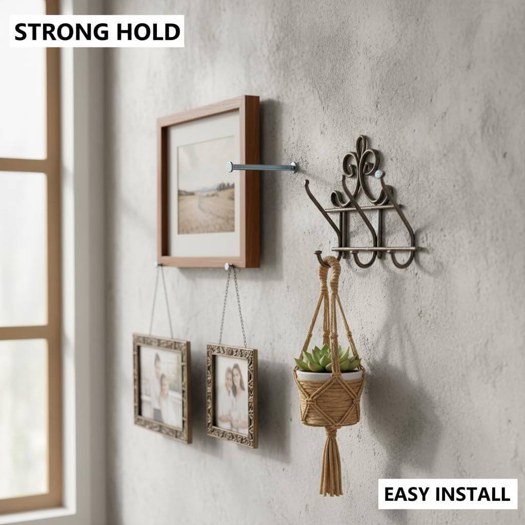 38pcs 1-1/2 inch Wall Nails,Galvanized Hardware Nails,Good Hardness Wall Nails for Hanging Pictures