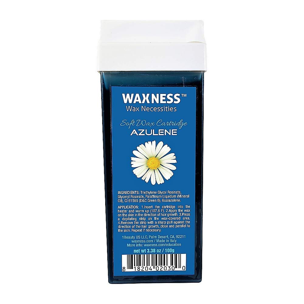 Waxness Soft Wax Cartridge Rose – Pack of 6 × 3.38 oz (96 g) – Professional Strip Wax Roll-On for Face & Body – Made in Italy