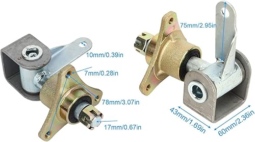 Miniatura 7 de Bujes de rueda delantera de 0.669 in con 3 pernos de aleación de acero para neumáticos de 6 pulgadas, quad, ATV Kart (Aramoxtp9zsiw6kh)