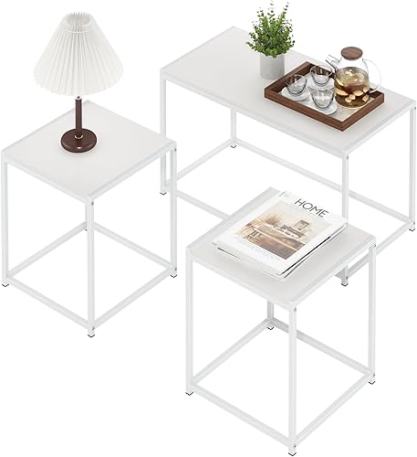 Miniatura 7 de Furinno Camnus Modern Living - Mesa auxiliar, roble francés gris, 15.75 x 15.75 x 17.83pulgadas