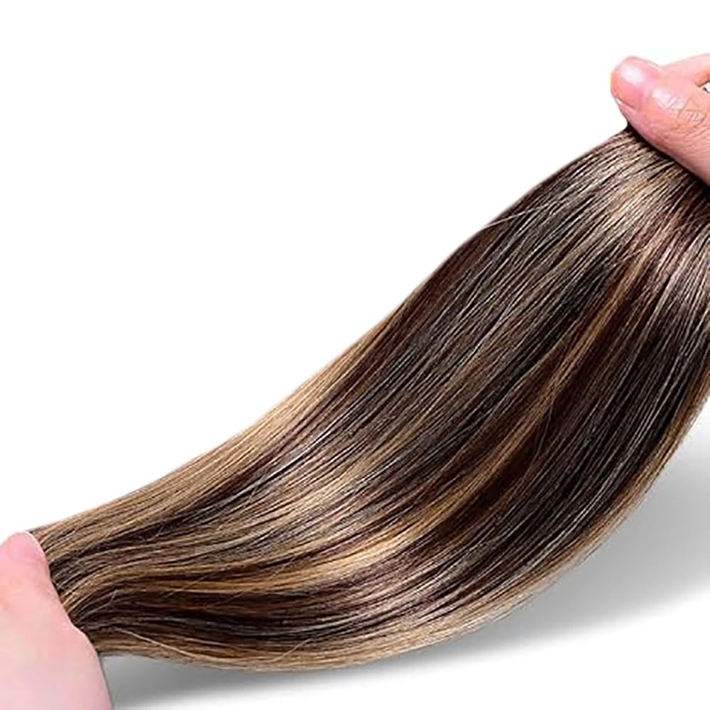 Human Hair Bundles Straight Tissage Naturel Cheveux Humain 100% Unprocessed Brésilienne Remy Virgin en lot Meches Weave Extensions Double Weft Color Highlight Blonde 18 20 22 Pouces