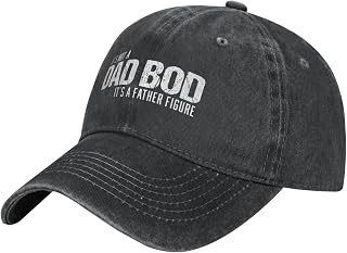 It's Not A Dad BOD It's A Father Figure Cowboy Hat Men Vintage Baseball Cap Women Dad Hat Trucker Hat Black