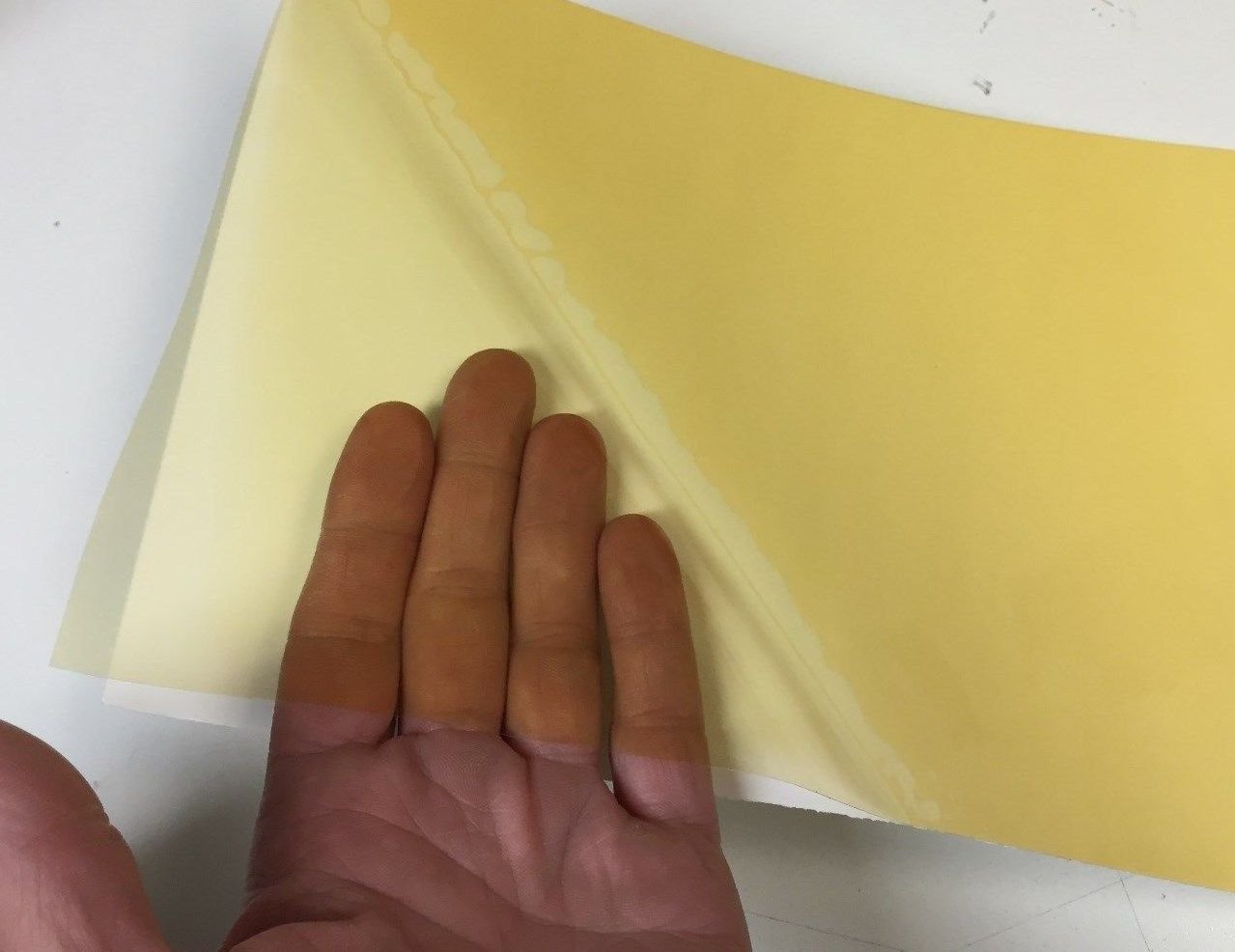 Paper Street Plastics Roll of Transparent Sign Vinyl, Self-Adhesive (24 inch x 10 ft, Yellow)