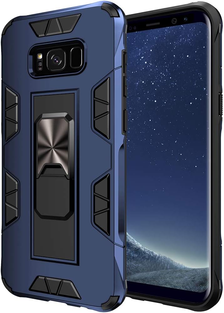 for Samsung Galaxy S8 Plus Case Samsung Galaxy S8+ Case Military Grade Built-in Kickstand Case Holder Armor Heavy Duty Shockproof Cover Protective for Samsung Galaxy S8 Plus Phone Case (Blue)
