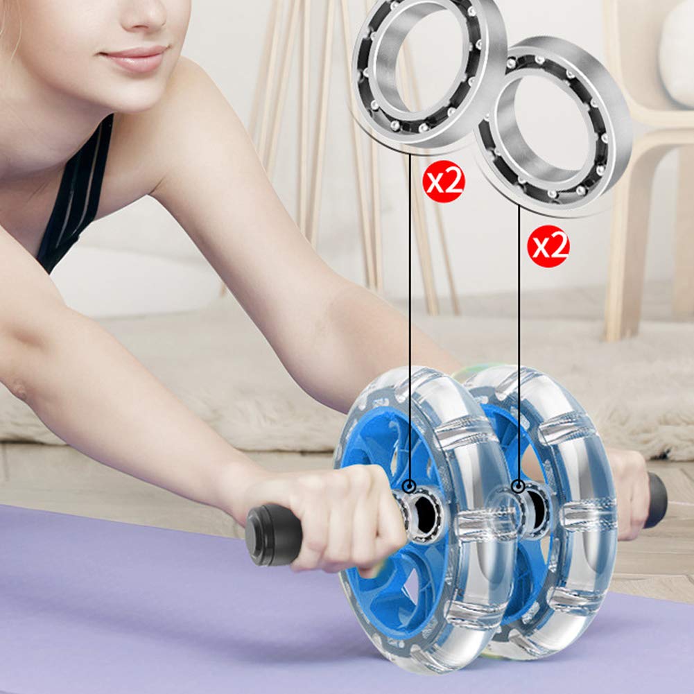 Fitness Roller mit Lager Workout Bauchtrainer Zuggurt Set Häusliche Trainingsgeräte Taille Abnehmen Sport Übung