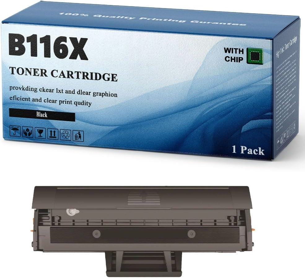 B116X Toner Cartridge Replacement for DELL B116X Black Toner Cartridges Compatible for Dell B1160 B1160w B1163 B1165nfw Printers
