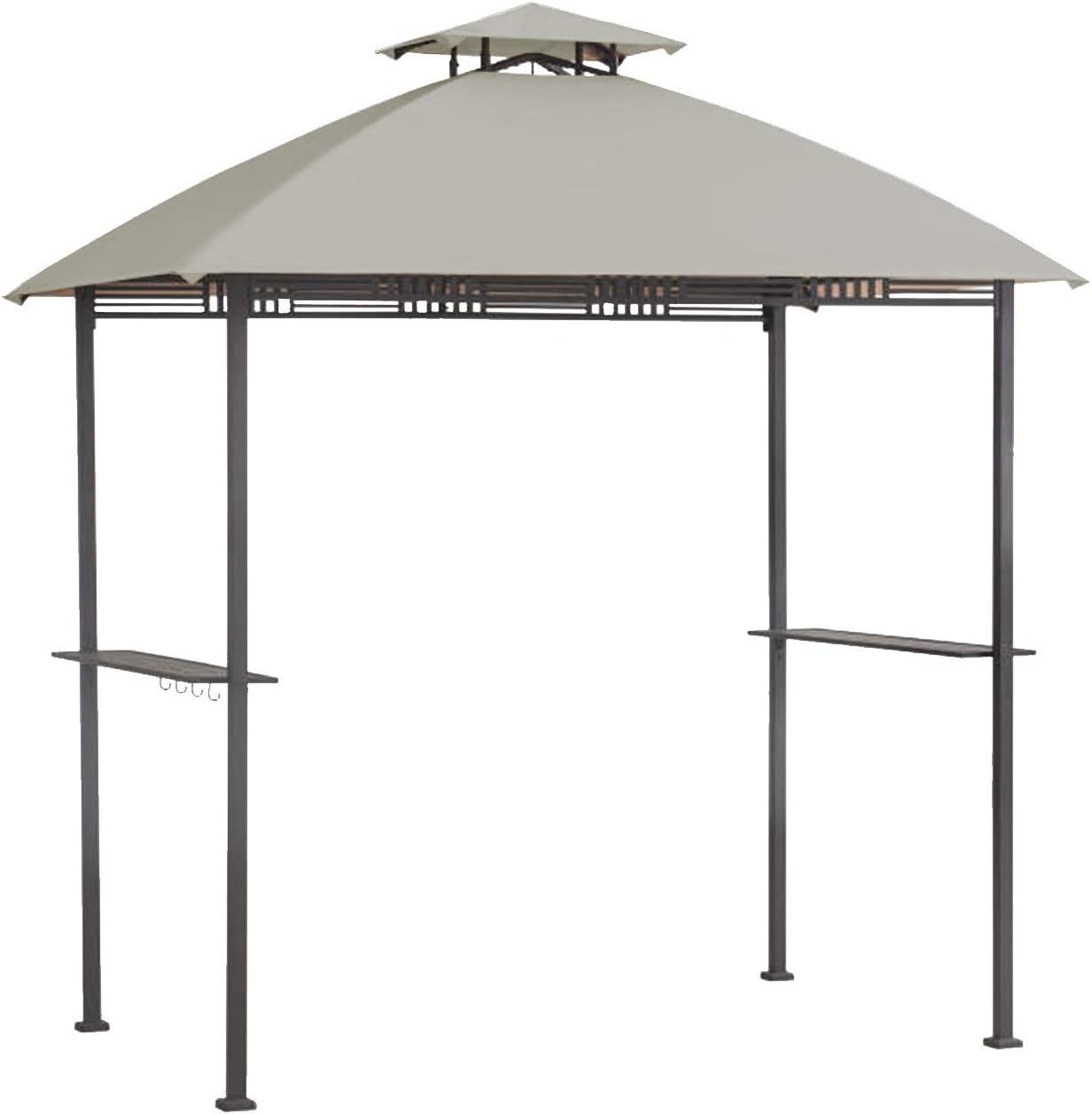 Garden Winds Replacement Canopy Top Cover for Westbrook Grill Gazebo - Riplock 350 - Slate Gray