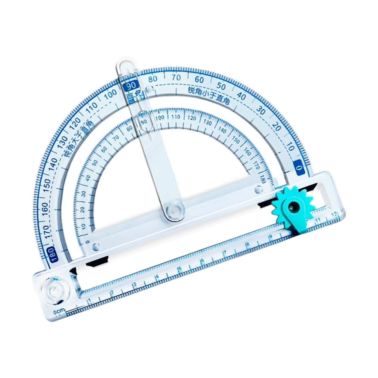 Xjdzineq Protractor with Measurement & Round Drafting Ruler for Architects and Engineers Ruler with Circular Drawing