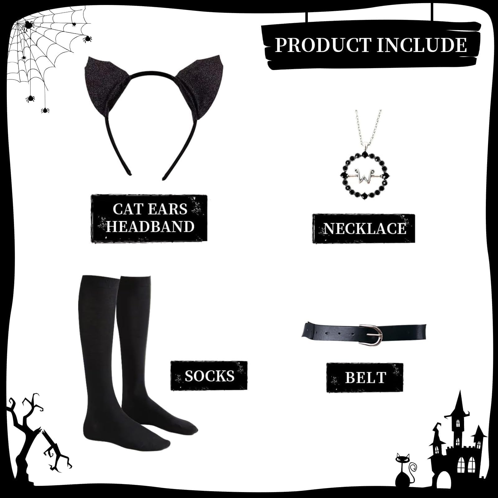 Vestito nero per bambine, costume gotico per cosplay, per Halloween, compleanno, scuola, feste (aggiornamento nero, 3-4 anni) ying b-wig-2