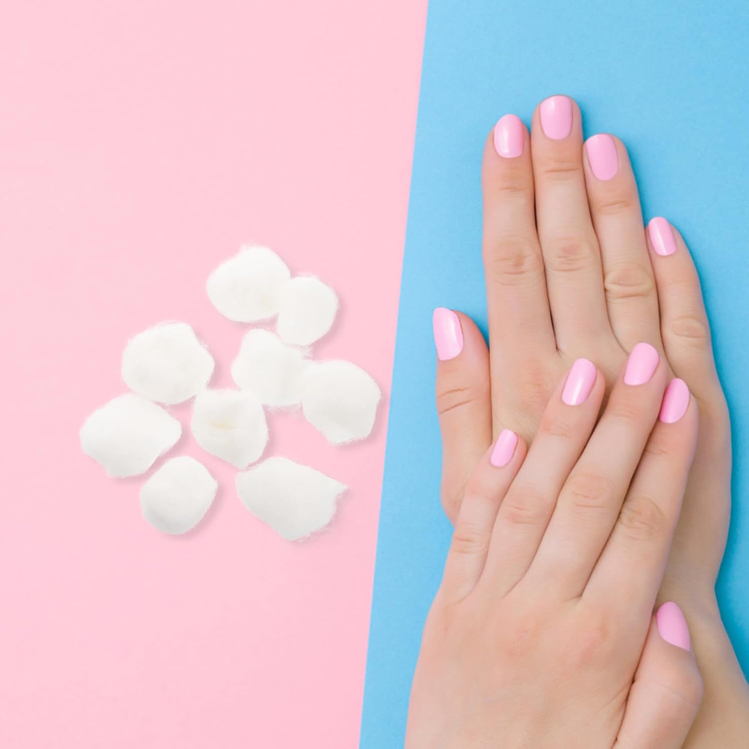 FOMIYES 500g Cotton for Makeup Removal and Nail Polish Removal Soft Absorbent Cotton for Gentle Nail Care and Cleansing