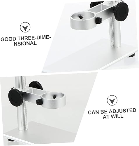 Miniatura 9 de Homoyoyo Microscopio Digital 2pcs Microscope Stand Adjustable Base Camera Stand Aluminum Alloy Desktop Microscope Lifting Stand