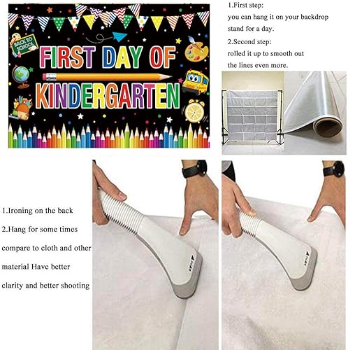 Miniatura 7 de Pancarta de fondo para el primer día de jardín de infantes, grafiti colorido, primer día de escuela, cartel de bienvenida de regreso a clases,