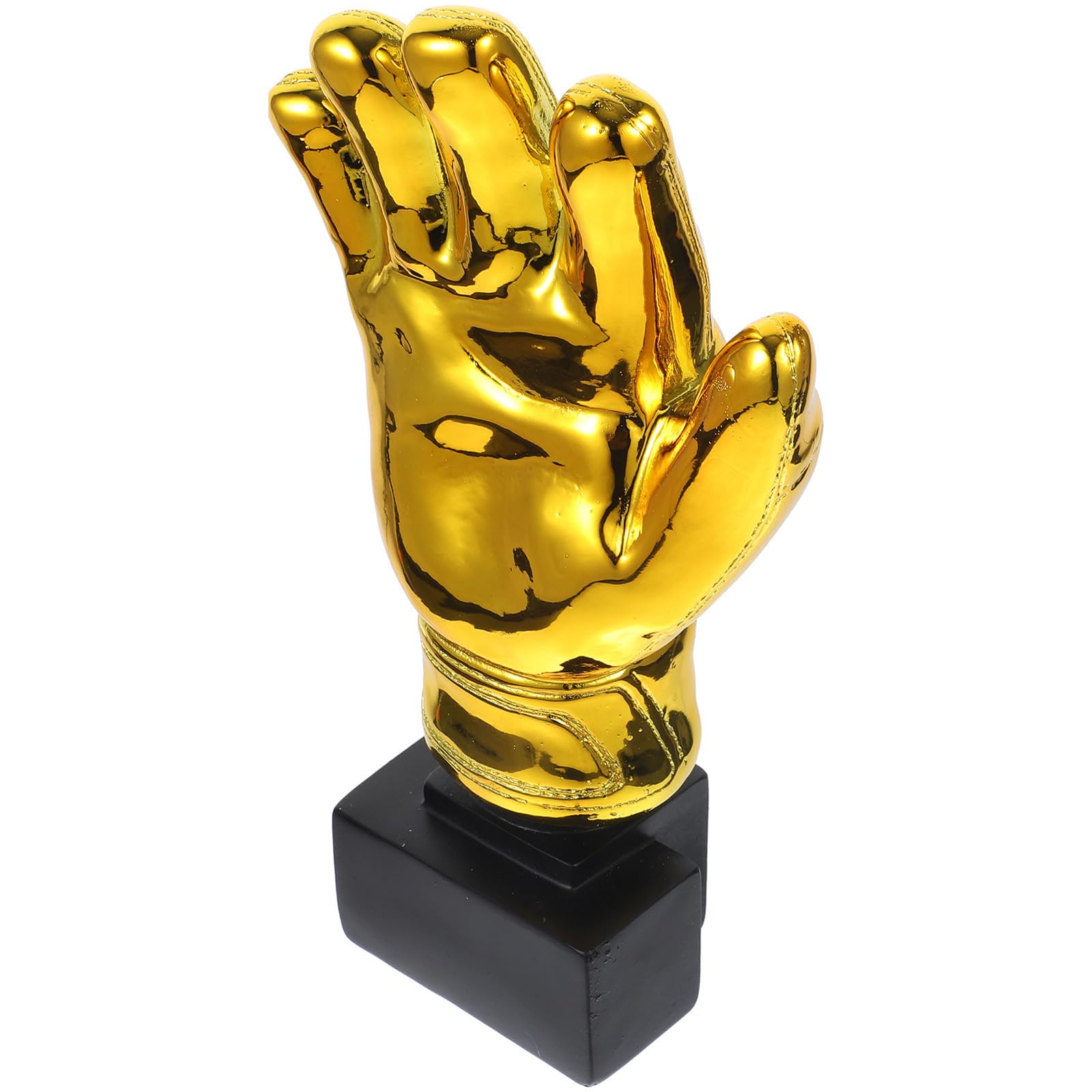 Trofeo de Fútbol Dorado de Resina con Forma de Guante de Portero