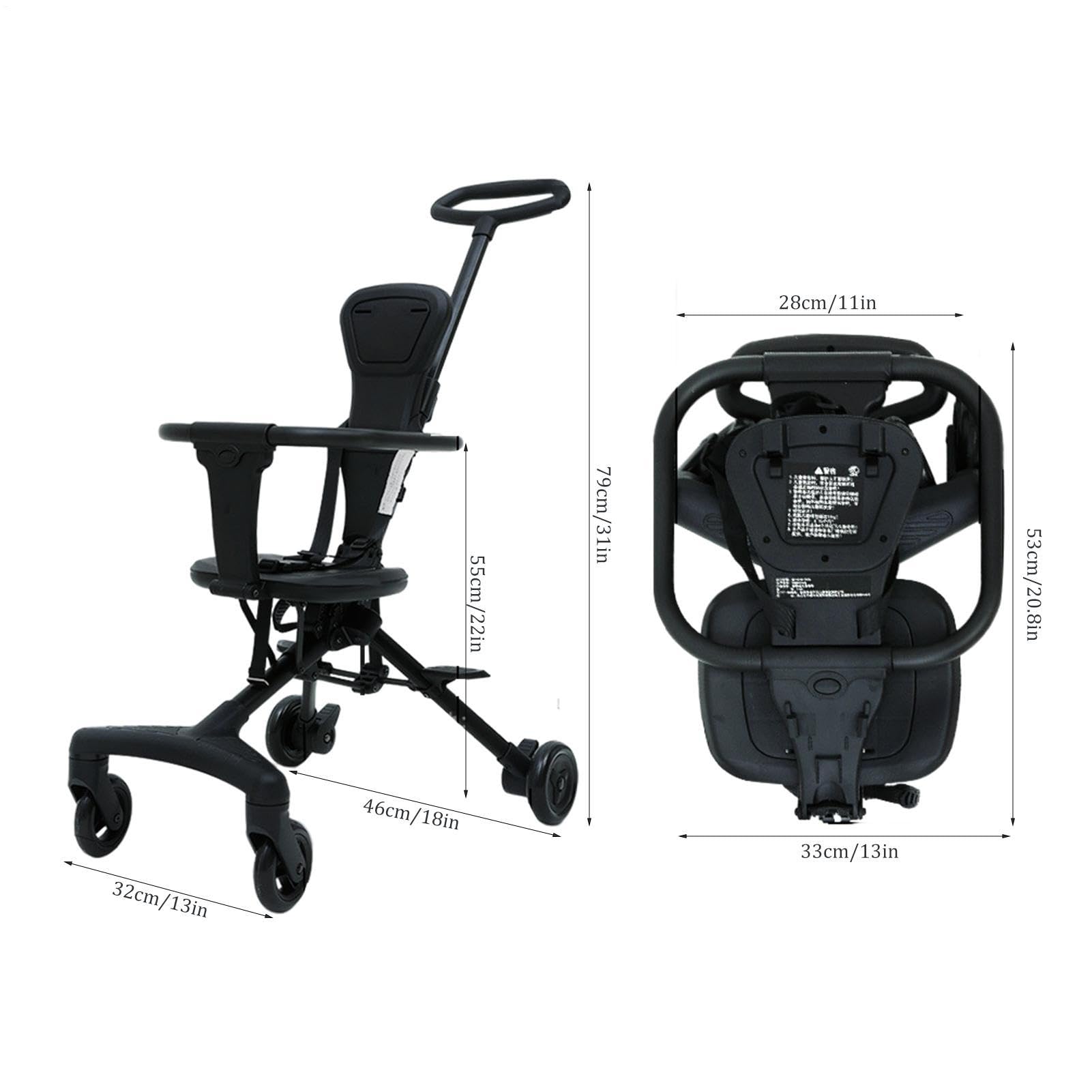 Passeggino Portatile Da Viaggio | Passeggino Reversibile Portatile Leggero | E Confortevole Rotativo A 360 Gradi - Prodotti sicuri per Bambini Per Jogging Parchi Picnic Camminare