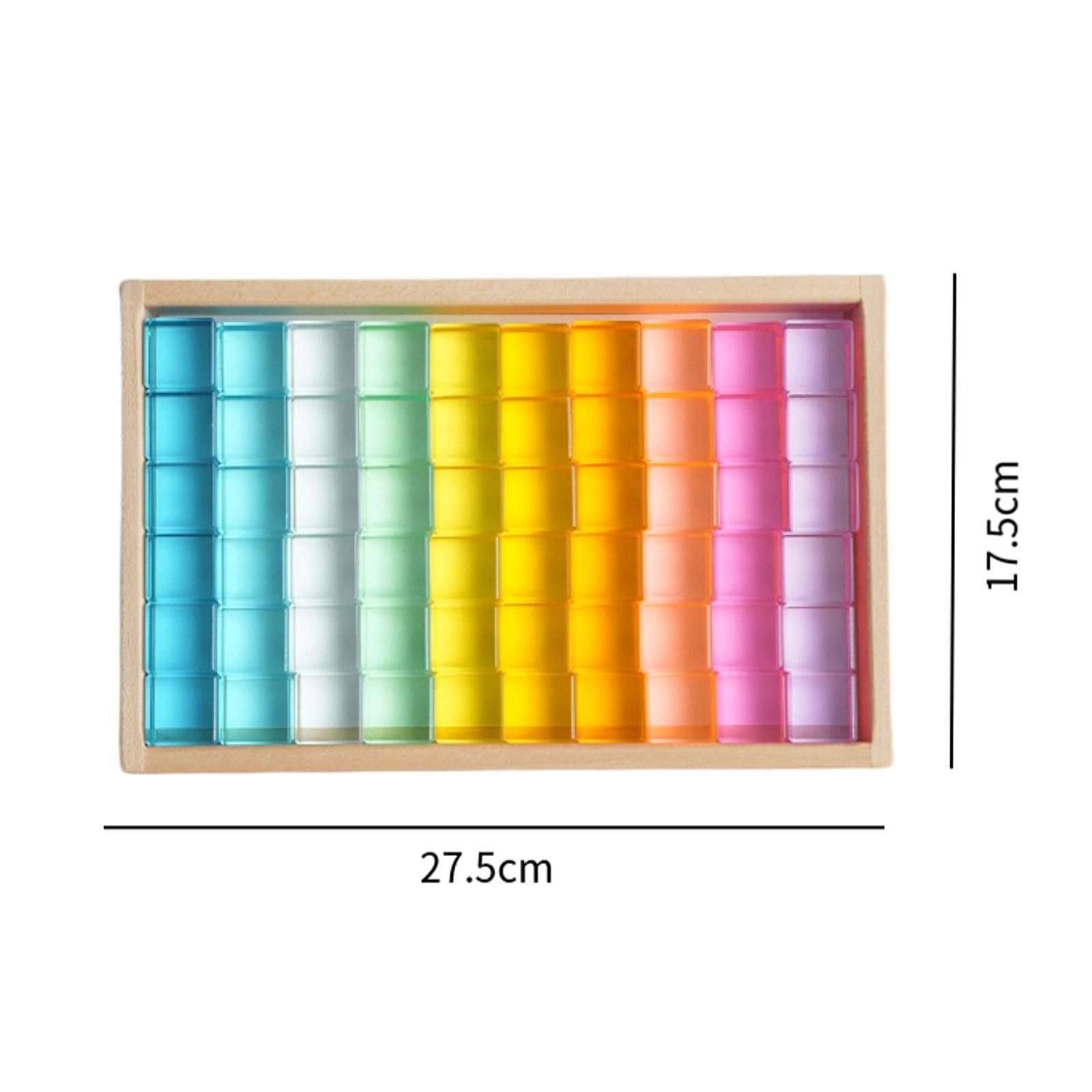 Set di Gioco di Impilamento di Cubi Colorati - Giocattolo Educativo per Bambini, Come immagine, 60 pezzi