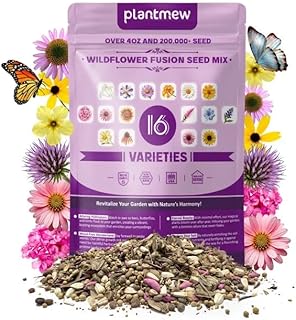 200,000+ Wildflower Seeds [4oz] 16 Variety Perennial Mix - Non-GMO, USA-...