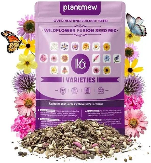 Native wildflower pollinator seed mix garden