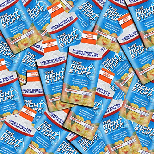 The Right Stuff Electrolyte Drink Additive Std - Retail 10-Pouch Box - Peach Mango #TOP2