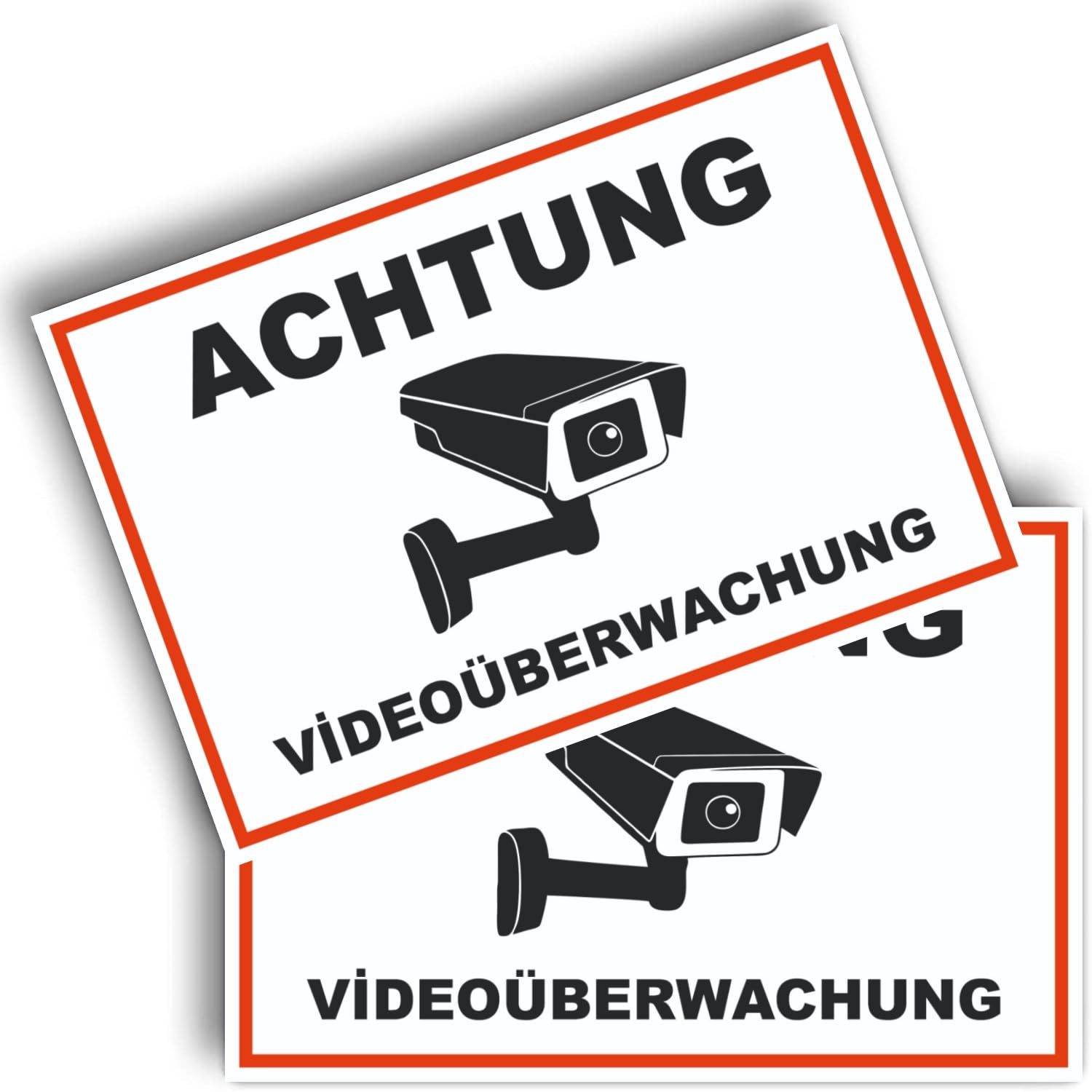 Achtung Videoüberwachung Schild – 30x20 Cm, Kunststoff, Gelb, Wetterfest, Deutsche Produktion