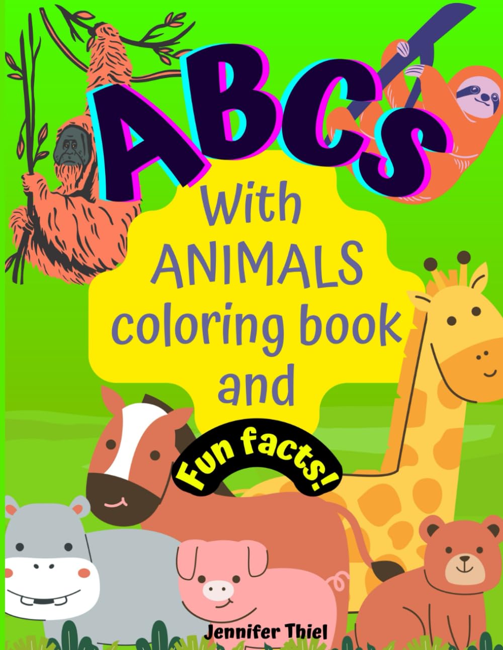 ABCs With ANIMALS coloring book and Fun facts!
