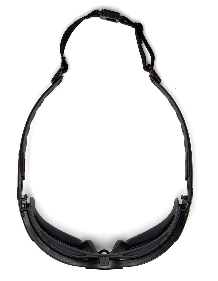 Pyramex Safety GB9420STM - Gafas de seguridad isótopos, marco negro, lente antivaho gris H2MAX