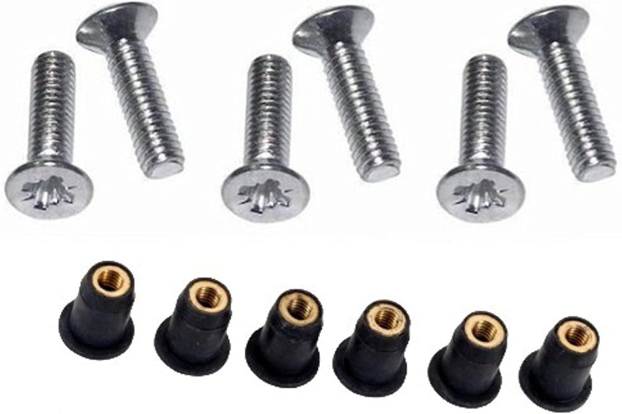 H2o Kayaks M5 Neoprene Well Nut With 25mm Stainless Steel Machine Screw (Pack of 6) (F)