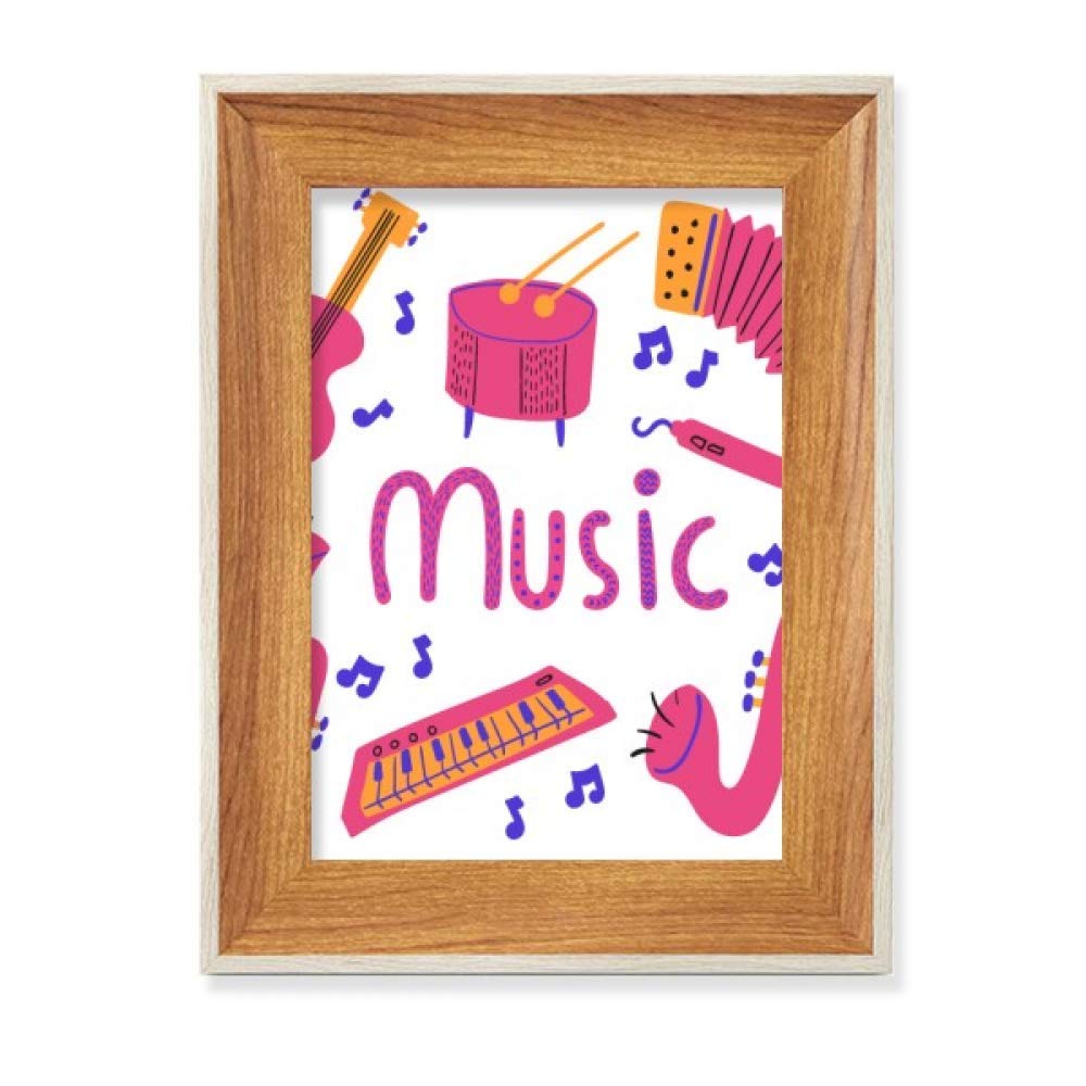 Modèle cadre de photo en bois de bureau affichage tableau art peinture musique