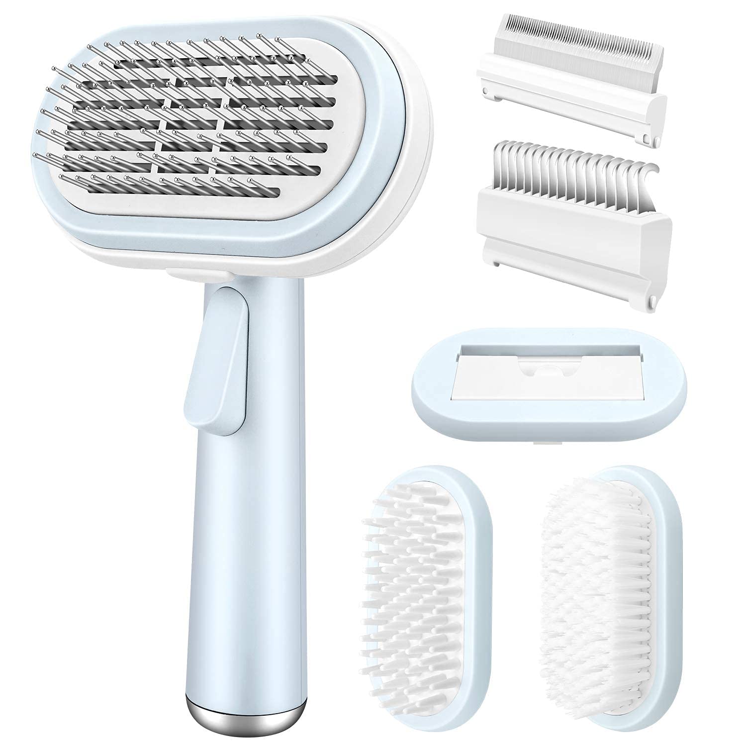 Woofy 5 in 1 Pet Grooming Kit Pin Brush, Bristle Brush, Dematting Comb, Deshedding Comb, Massage and Bath Brush (B0C46MX1XC) Amazon Price History, Amazon Price Tracker
