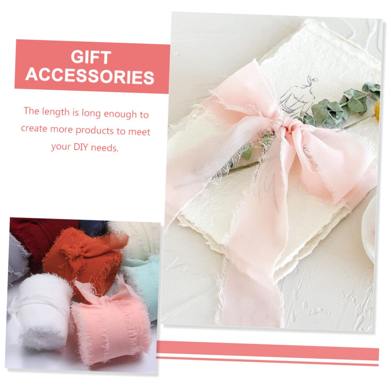 Angoily 5 Sätze Haarband Verpackung Seide Burgund Satinband Zum Einwickeln Dekoration Bänder Für Handwerk Organza Zubehör Rosa Sortiertes Band Blau Polyester 2 Rollen * 5