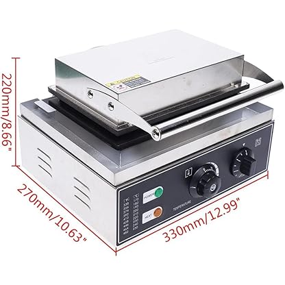 1500W Kommerzieller Hot Dog Waffeleisen französischer Hot Dog mit Antihaftbeschichtung auf einer Eisenmaschine mit Waffeleisen – Bild 4
