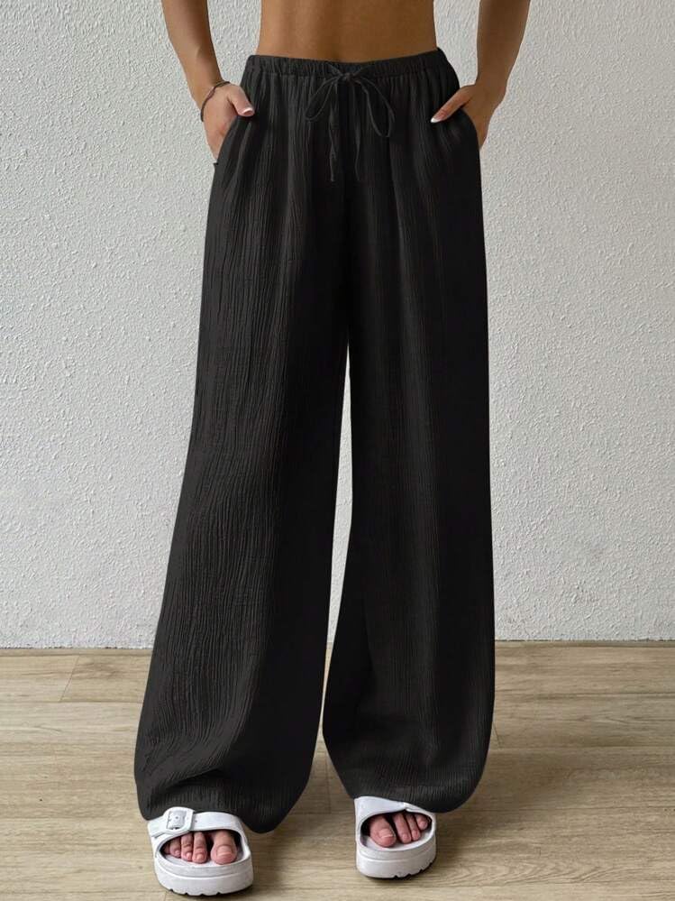 Image of GRECIILOOKS High Waist Trousers for Women - Flared Korean Style Formal Pants | Elegant Workwear for Office, College & Events (Available in Plus Size)