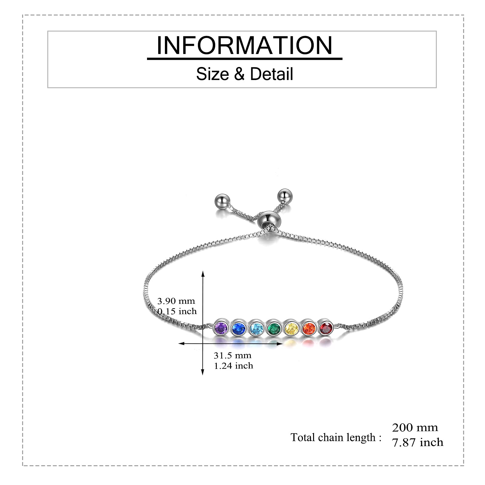 URONE Armbänder für Damen Sterlingsilber 7 Chakra/böses Auge/Pentagramm Armband Heilschmuck Amulett schmuck Yoga Geschenke für Frauen Mädchen