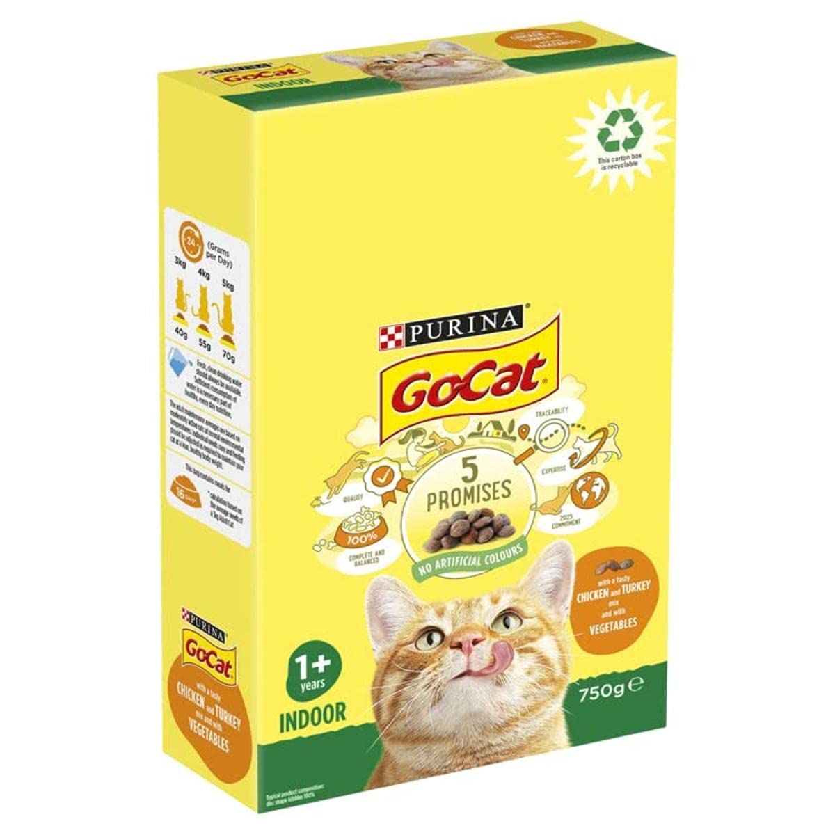 GO-CAT Indoor Chicken Dry Cat Food 750g