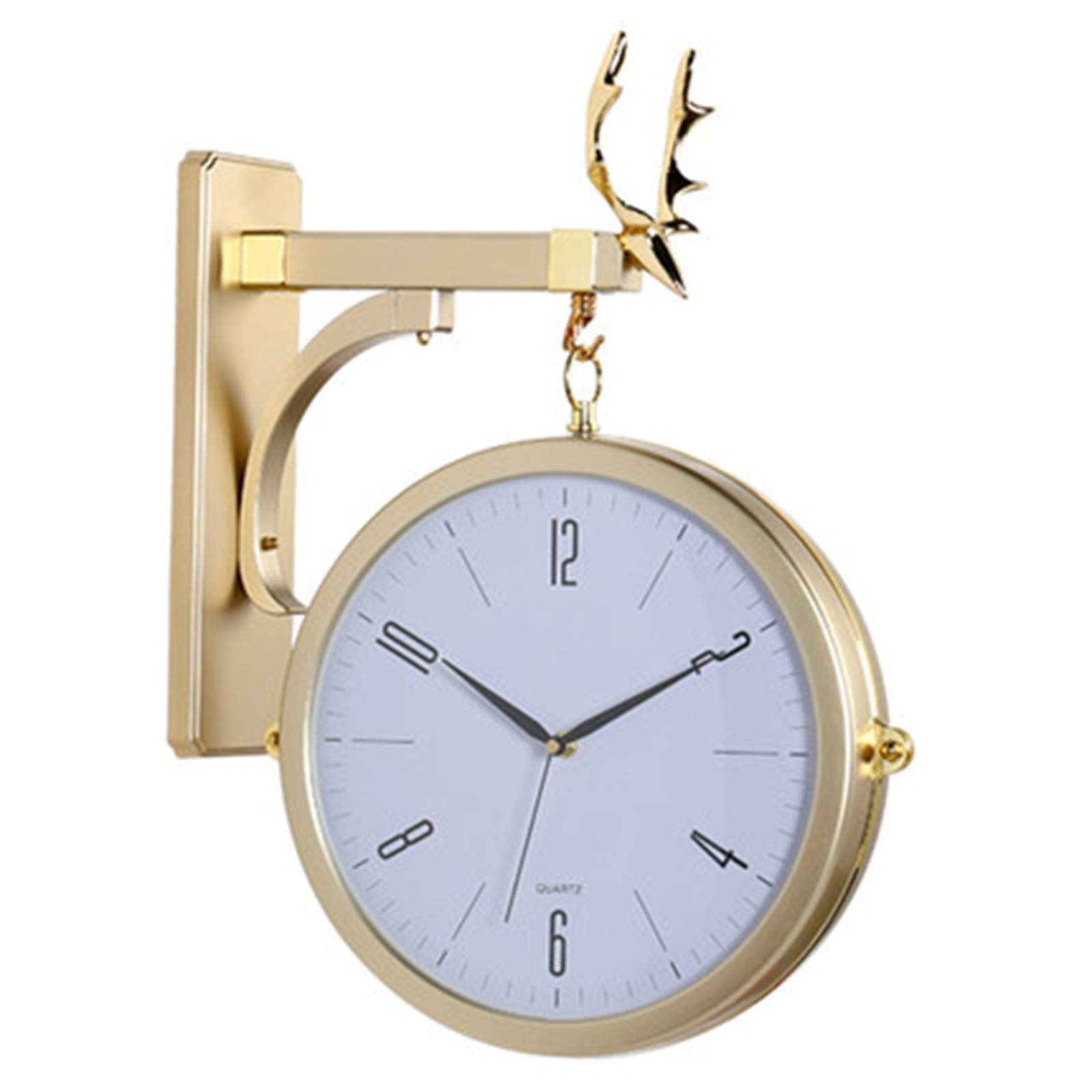 Horloge salon maison moderne minimaliste double face 33 * 50CM