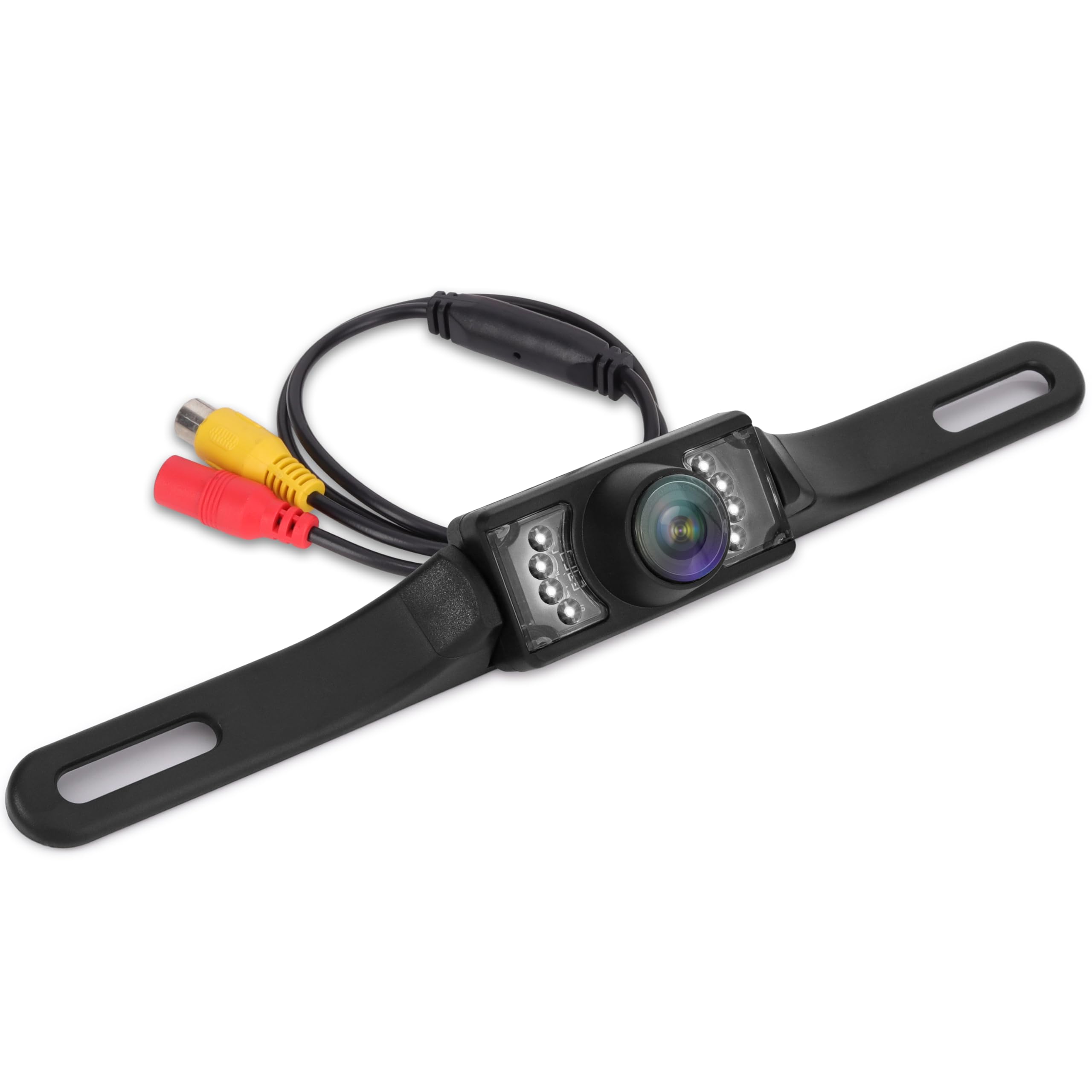 Pyle License Plate Rearview Mirror Cam,1080p Full HD Waterproof Rear Car Camera with Night Vision, IR Sensors ,Motion Detection, Wide-Angle Lens,