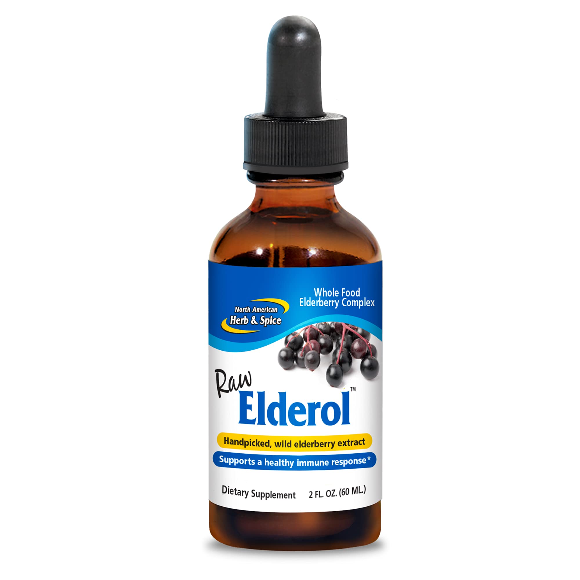 NORTH AMERICAN HERB & SPICE Elderol - 2 fl. oz. - Elderberry Extract - Immune Support, Antioxidant - Non-GMO - 88 Servings