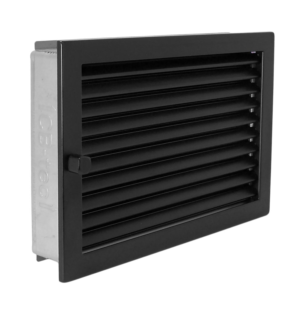 Häusler Shop Warmluftgitter WG 3523 S Lüftungsgitter Schwarz 350 x 230mm Zuluft Abluftgitter