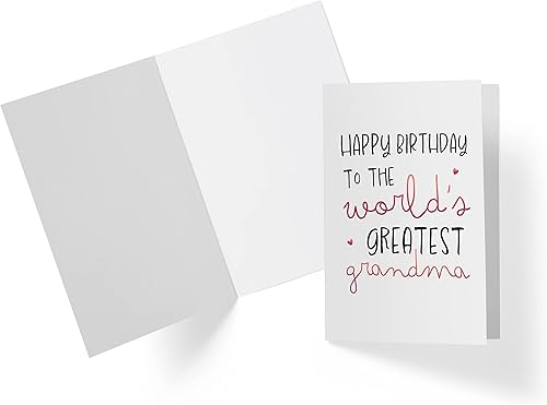 Miniatura 2 de Karto Tarjeta de cumpleaños para abuela, tarjeta de cumpleaños grande de 5.5 x 8.5 pulgadas, tarjeta de cumpleaños para abuela, tarjeta de