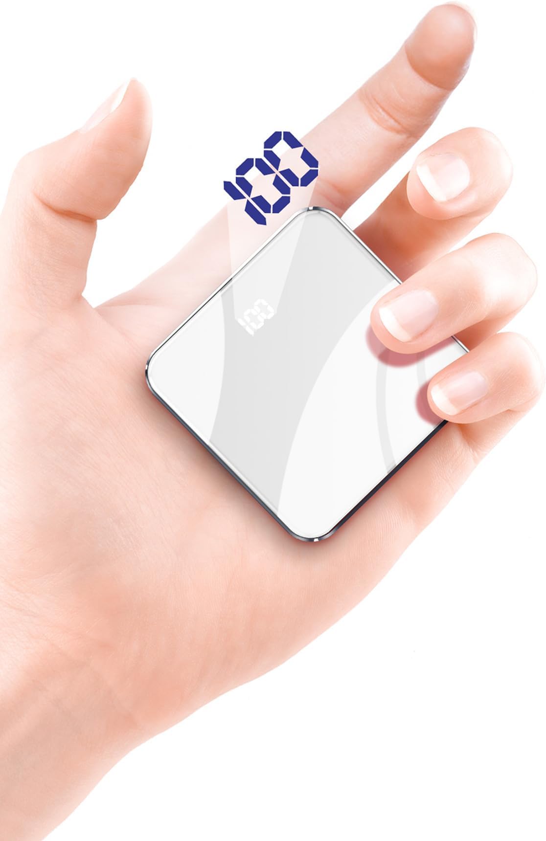 20000M Mini Power Bank 10000mAh,Smallest and Lightest External Battery Pack,Ultra-Compact High-Speed Charging Technology Portable Charger USB-C for iPhone, Samsung Galaxy and More(White)