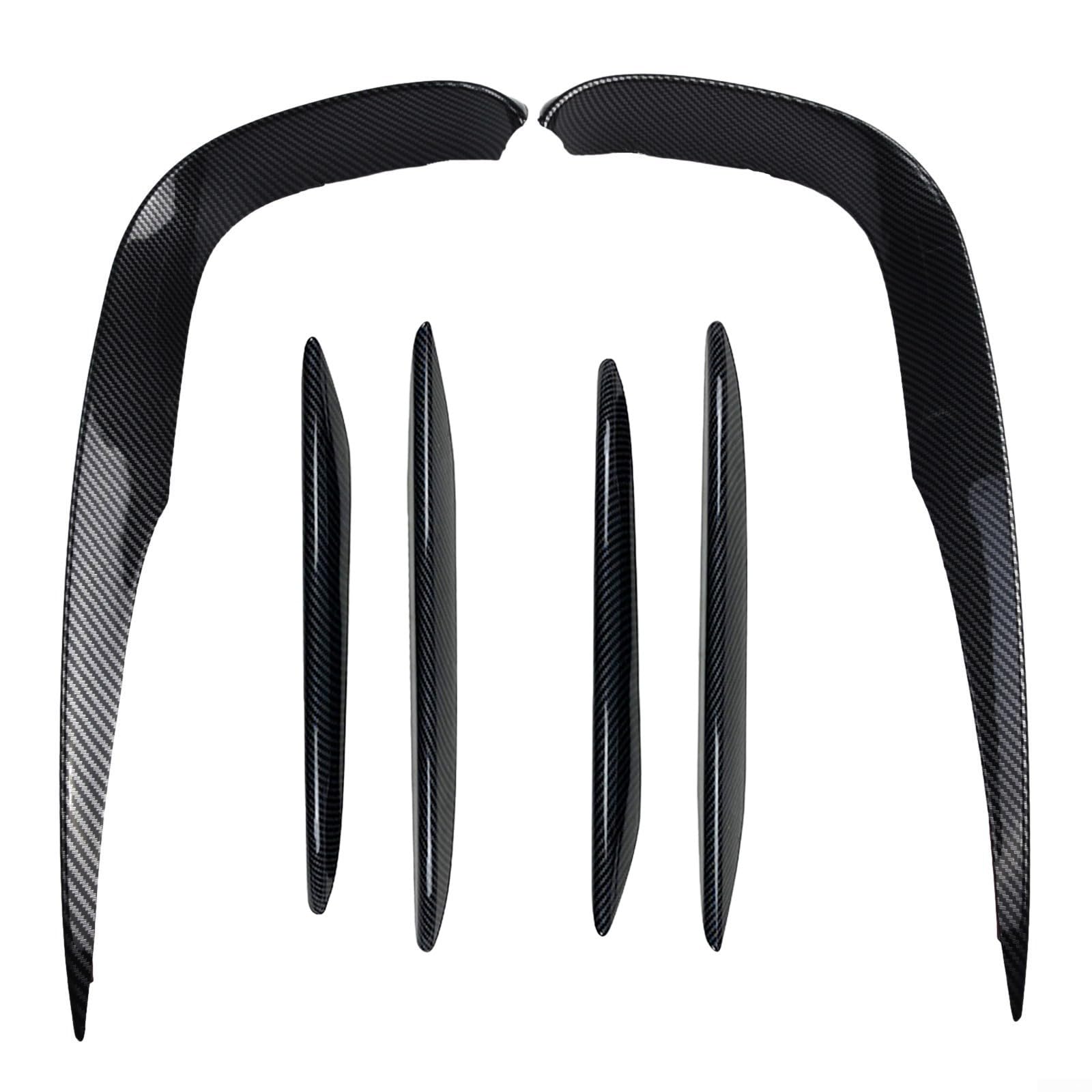 Frontstoßfänger Lippe Splitter für Mercedes E-Klasse W213 2016-2020(Carbon Look Set) | Passgenau für W213/S213, 2016-2020, für amg Line, 4-Türer, einfache Montage, kein Bohren nötig