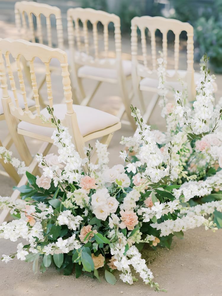 White Delphinium Artificial Flowers 5 PCS, 38.5" Tall Flowers for Floor Vase White Delphinium Realistic Artificial Snapdragon for Wedding Centerpiece for Table Home Decor Indoor - Image 7