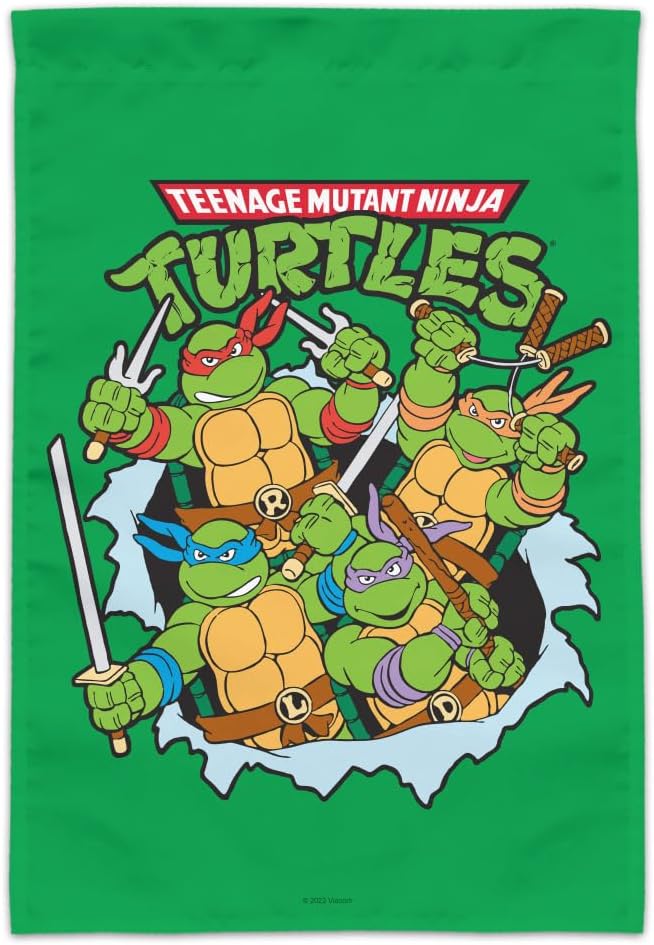 Teenage Mutant Ninja Turtles Group Retro Garden Yard Flag