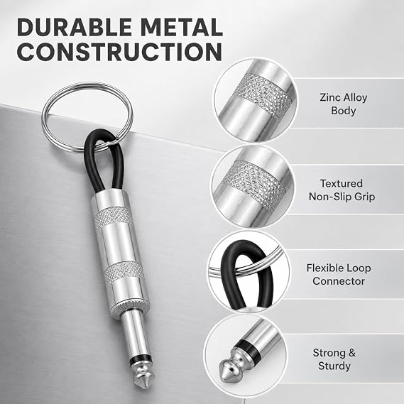 4 Pack Guitar Amp Key Holder for Wall with Plug Keychains